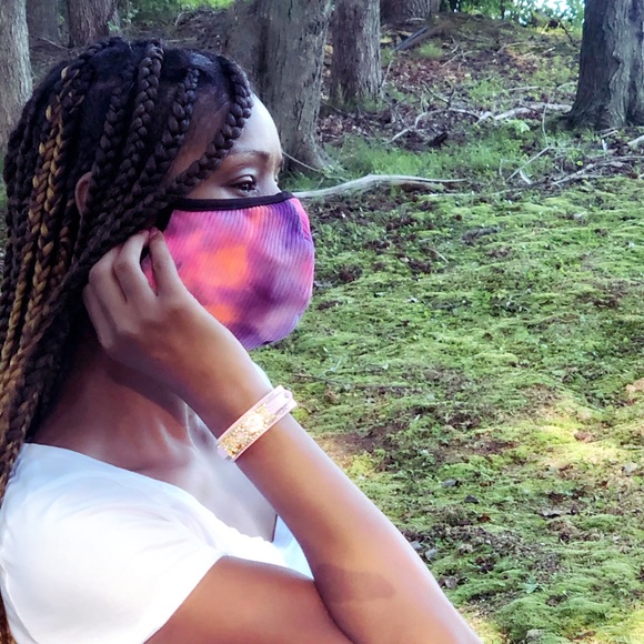 Ribbed Tie Dye Mask - Picture 6 of 9